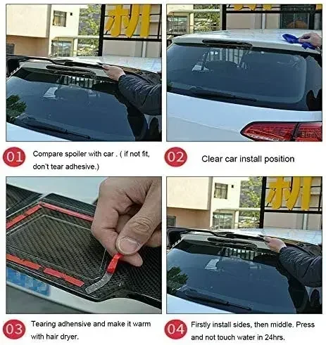 Rear Trunk Roof Top Tailgate Spoiler for VW Volkswagen Golf 6 MK6 NORMAL MODEL GTI R Style 2008 2009 2010-2013 Glossly Black - Image 3
