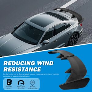 Universal Car-Styling Carbon Fiber Rear Trunk Spoiler GT Wing Sedan Spoiler PRO Style W/ Adhesive ABS Racing Spoiler Wing