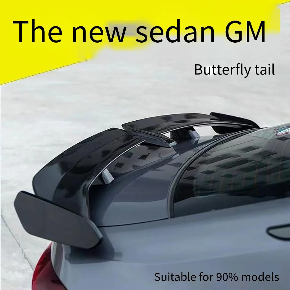 Universal Car modified butterfly shaped tail wing car bumper no perforated spoiler GT Apply to all Car parts factory direct sale - Image 5