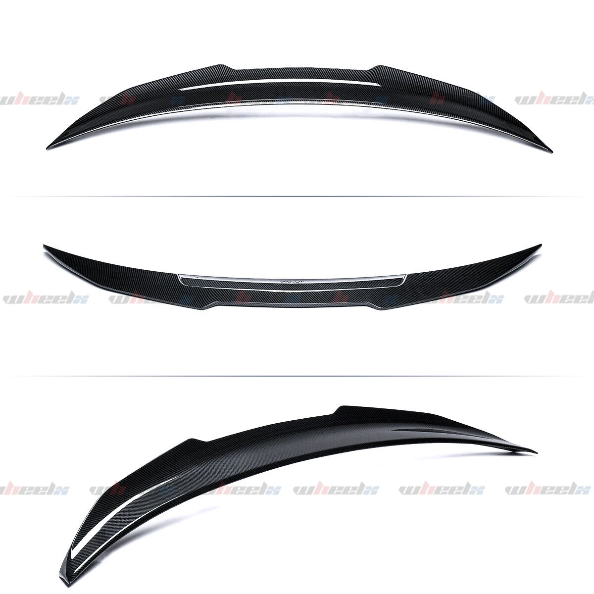 Rear Lip Trunk Spoiler Wing For 14-24 Infiniti Q50 Sedan PSM Carbon Fiber Style - Image 2