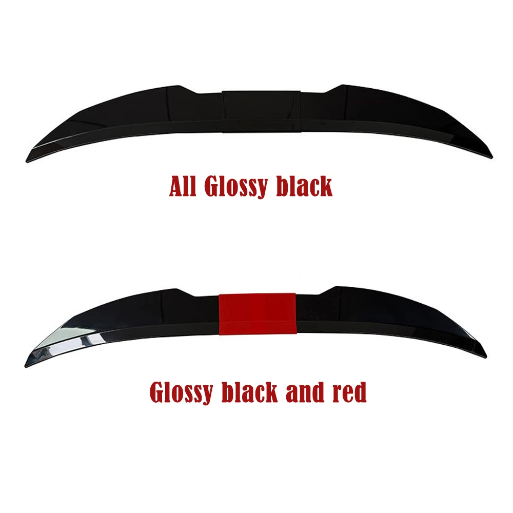 New Style Universal 3pcs Sedan Rear Trunk Tail Rear Wing Spoiler 117-127cm Adjustable DIY Refit Boot Wings Spoiler Car Accessory - Image 6