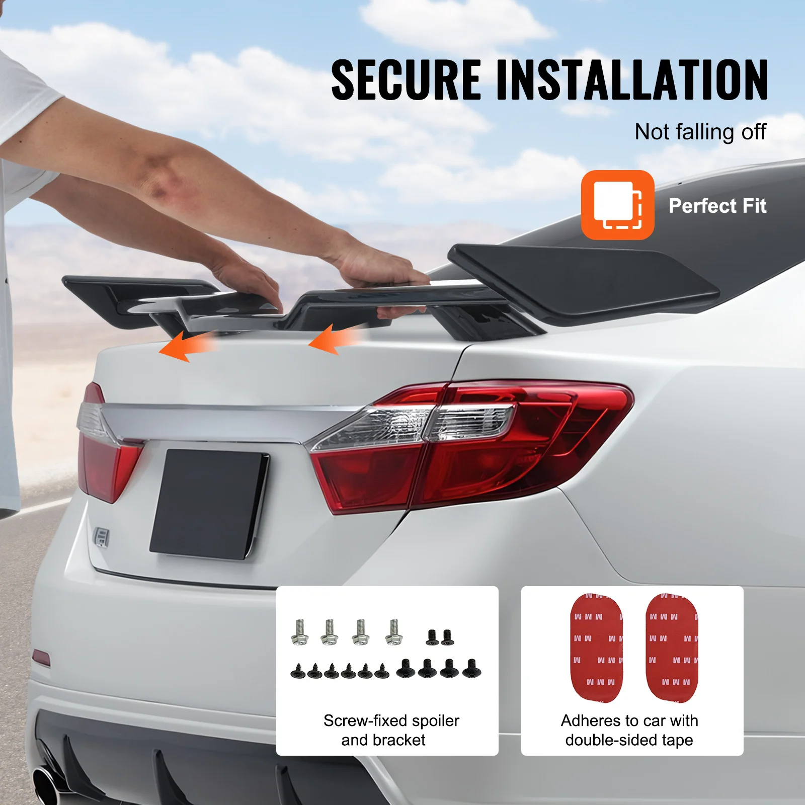 SucceBuy GT Wing Car Spoiler Compatible with 2018-2023 Camry High Strength ABS Material Baking Paint Car Rear Spoiler Wing - Image 6