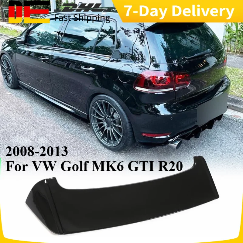 Rear Roof Spoiler Wing For VW Golf 6 MK6 GTI GTD R20 2008-2013 Car Rear Trunk Roof Spoiler Lip Tail Wing Lid Car Bodykit Tuning