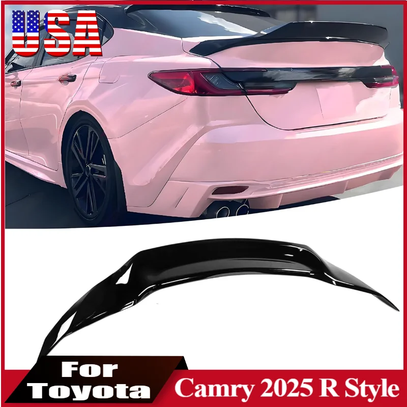 Rear Trunk Spoiler Wing For Toyota Camry 2025 2026 R Style LE/SE/XLE/XSE/Hybrid High Kick Duckbill Trunk Spoiler Lip Tuning Kit