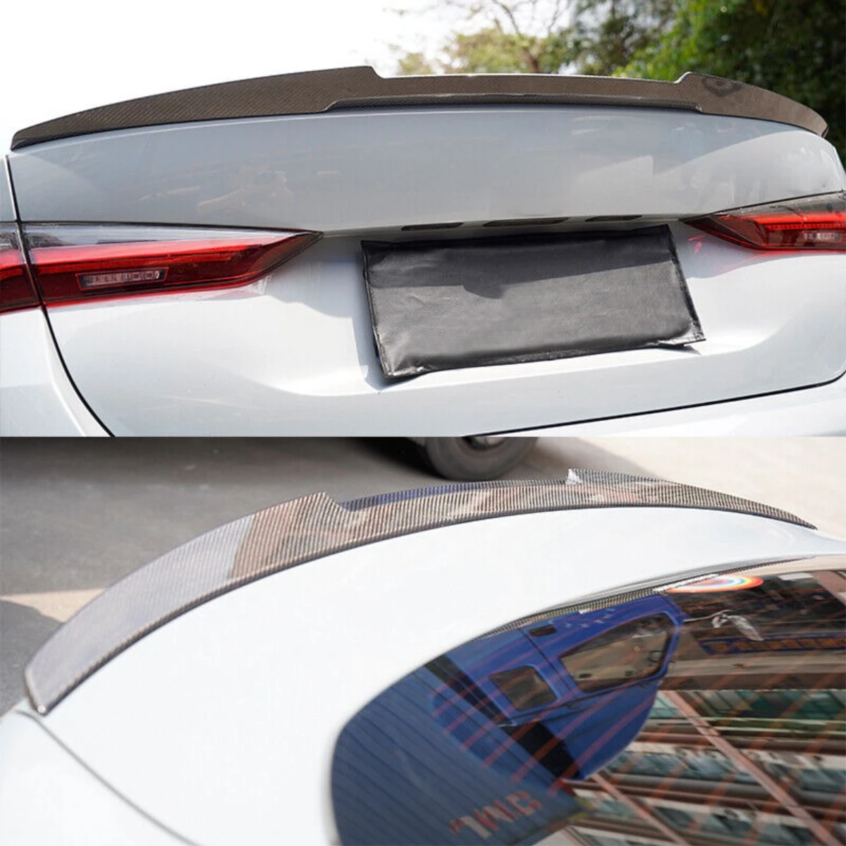 Rear Tail Wings For 2021-2024 BMW G26 430i Gran Coupe i4 M4 Style Highkick Trunk Spoiler Carbon Fiber Look Magickit - Image 2