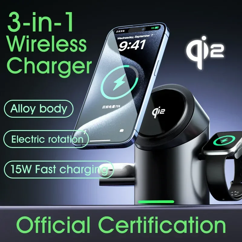 3 In 1 Magsafe Charging Dock Station For Android iPhone iWatch Airpods