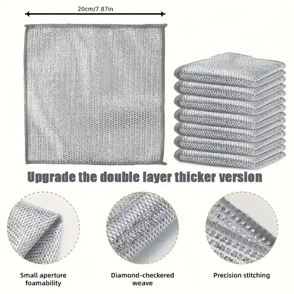 Upgraded Scratch-Resistant Wire Dishcloths - Single/Double-Layer Kitchen Scrubbers - Image 2
