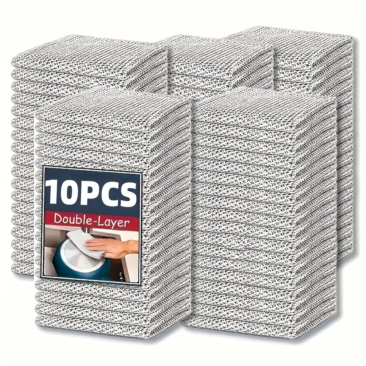 Upgraded Scratch-Resistant Wire Dishcloths - Single/Double-Layer Kitchen Scrubbers