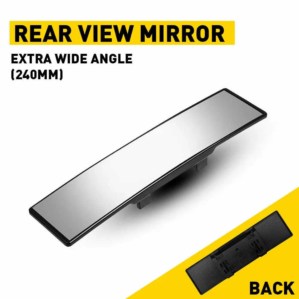 240mm Convex Rear View Mirror - Universal Clip-On Anti-Glare - Image 5