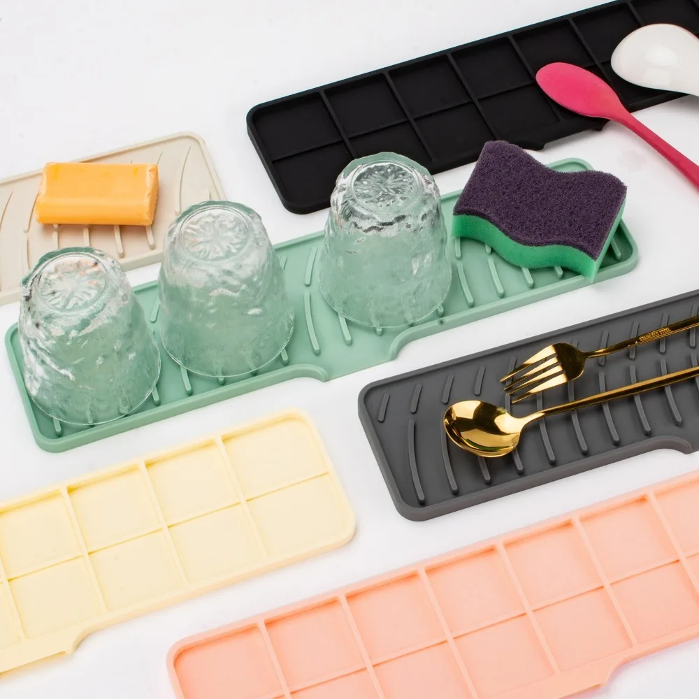Silicone Sink Splash Guard - Foldable 5° Incline Drainage Mat - Image 5