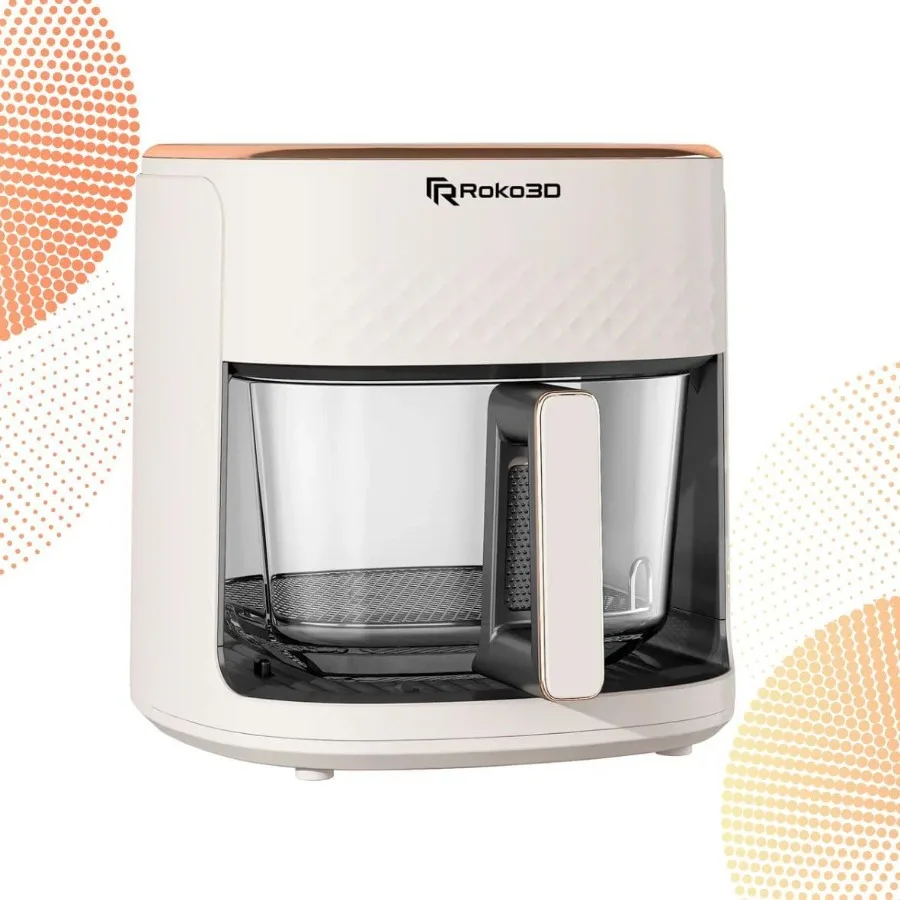 4.5QT Glass Air Fryer - Non-Toxic Oil-Free Basket