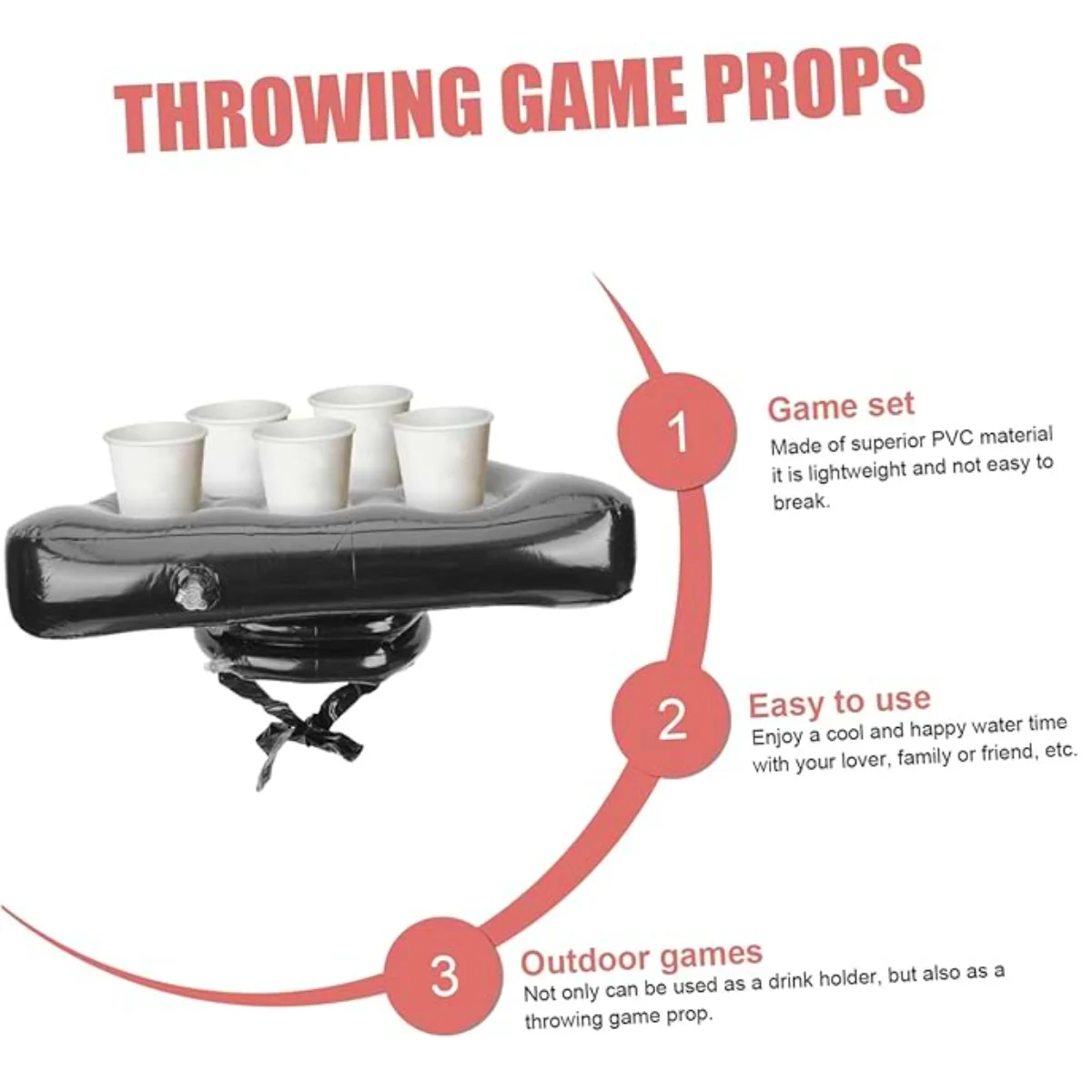 2PCS Inflatable Beer Cup Pong Hats - Creative Toss Game Party Supplies - Image 5