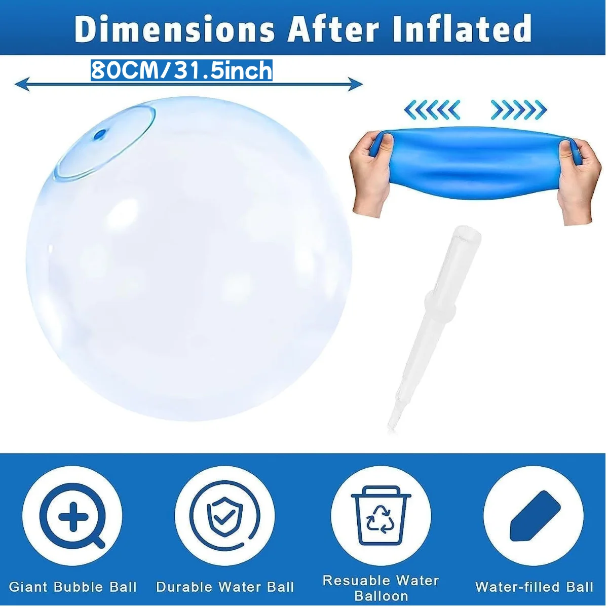 Super Magic Bubble Balls - Inflatable Transparent Water Walking Balls - Image 6