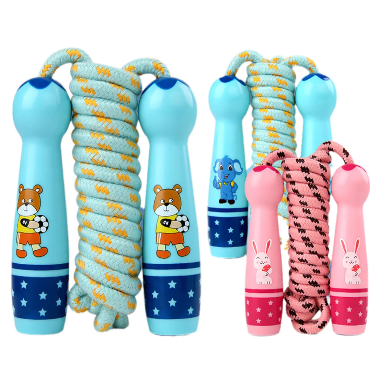 Children's Adjustable Cotton Jump Rope - Cartoon Skipping Toy for Fitness