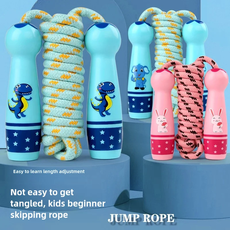 Children's Adjustable Cotton Jump Rope - Cartoon Skipping Toy for Fitness - Image 2