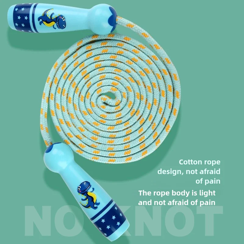 Children's Adjustable Cotton Jump Rope - Cartoon Skipping Toy for Fitness - Image 4