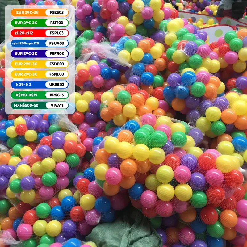 100PCS Colorful Ocean Wave Balls - Soft PE Pool & Tent Play Set - Image 2