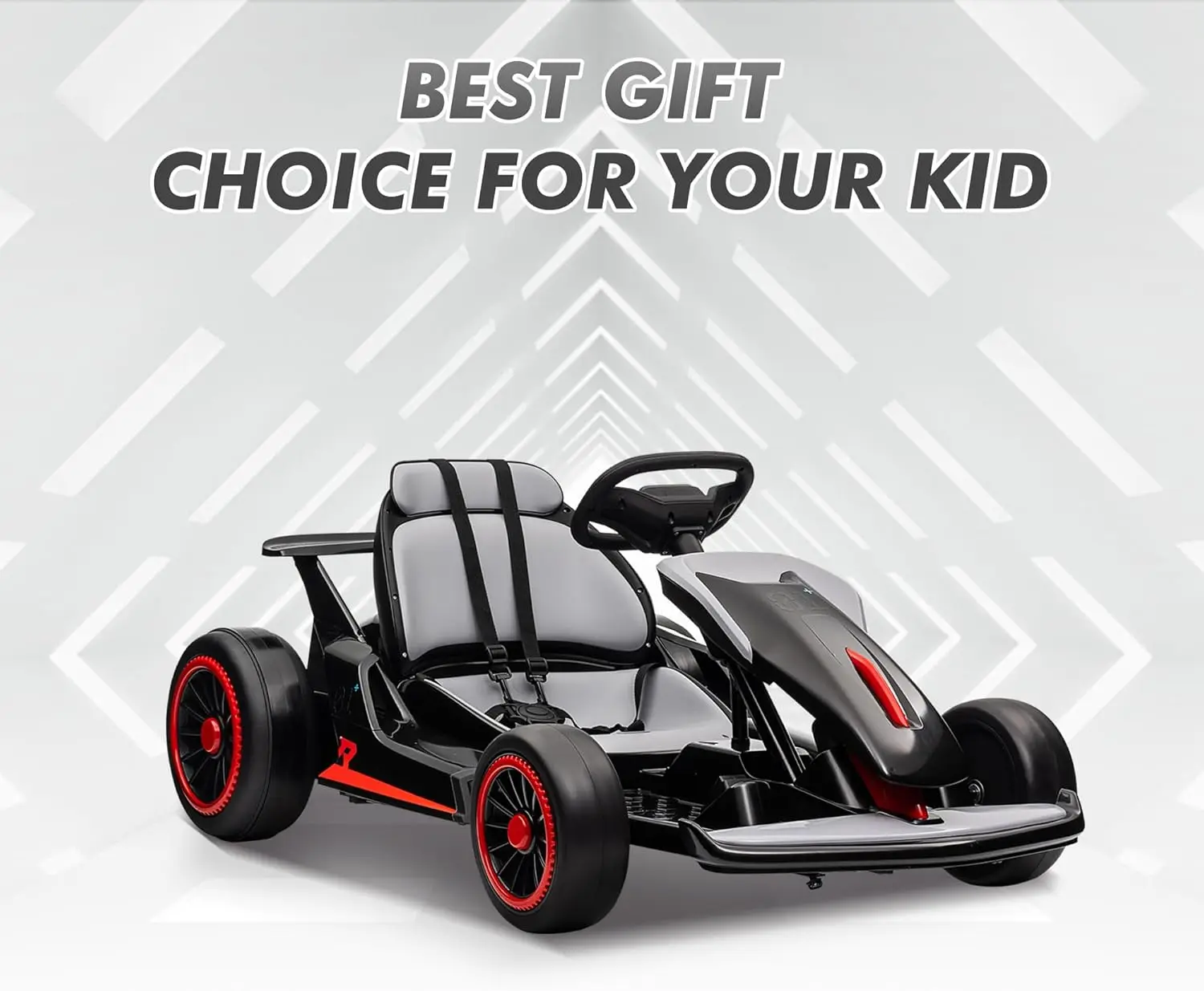 24V Electric Drift Go-Kart - Adjustable Seat Ride-On with LED Lights - Image 3