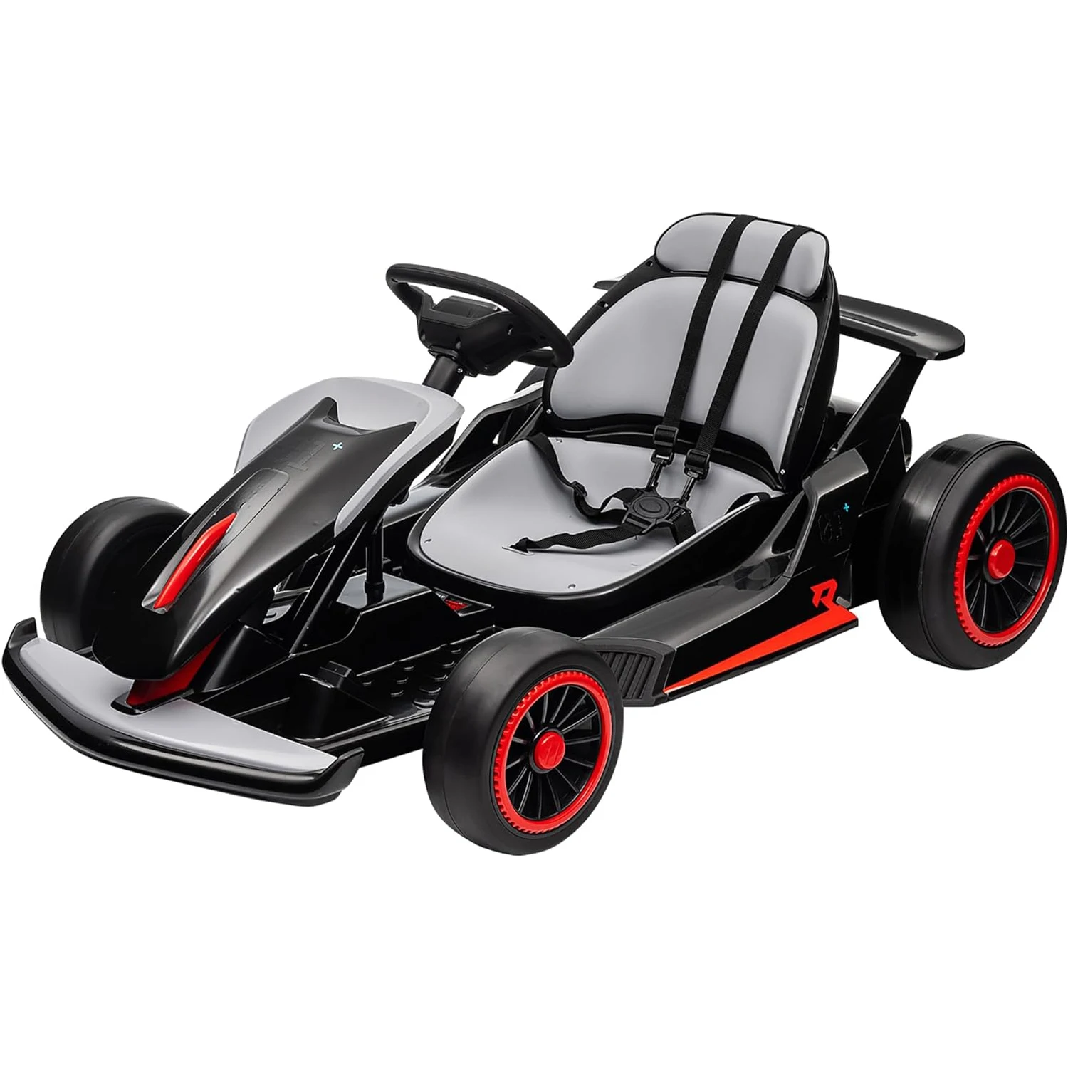 24V Electric Drift Go-Kart - Adjustable Seat Ride-On with LED Lights