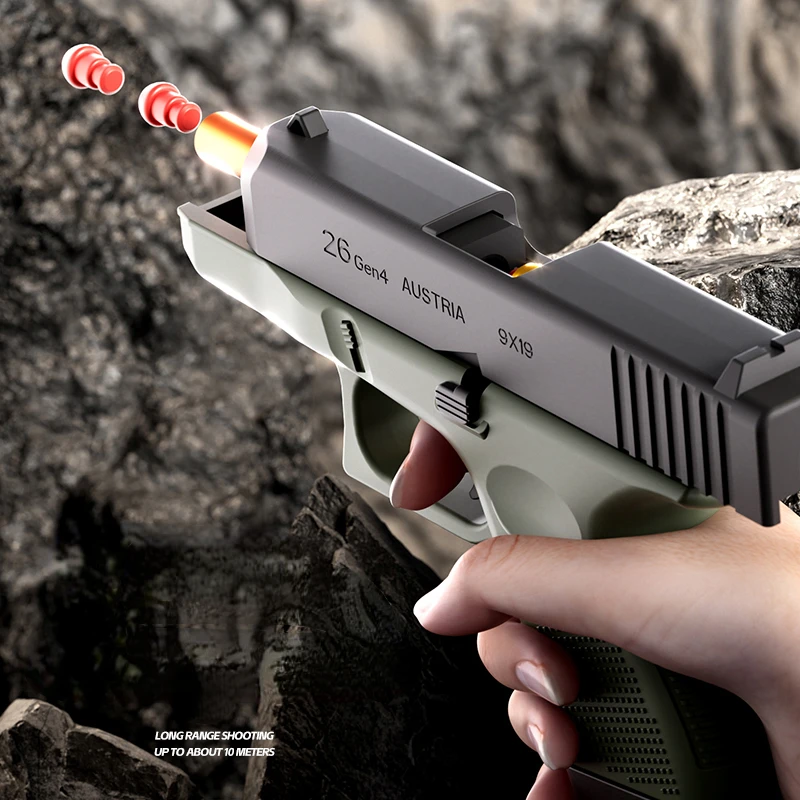 Mini G26 Continuous Firing Pistol - Soft Bullet Shell Throwing Blaster - Image 3
