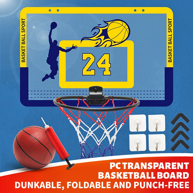 Foldable Wall-Mounted Basketball Hoop - Kids' Silent Slam Station - Image 3
