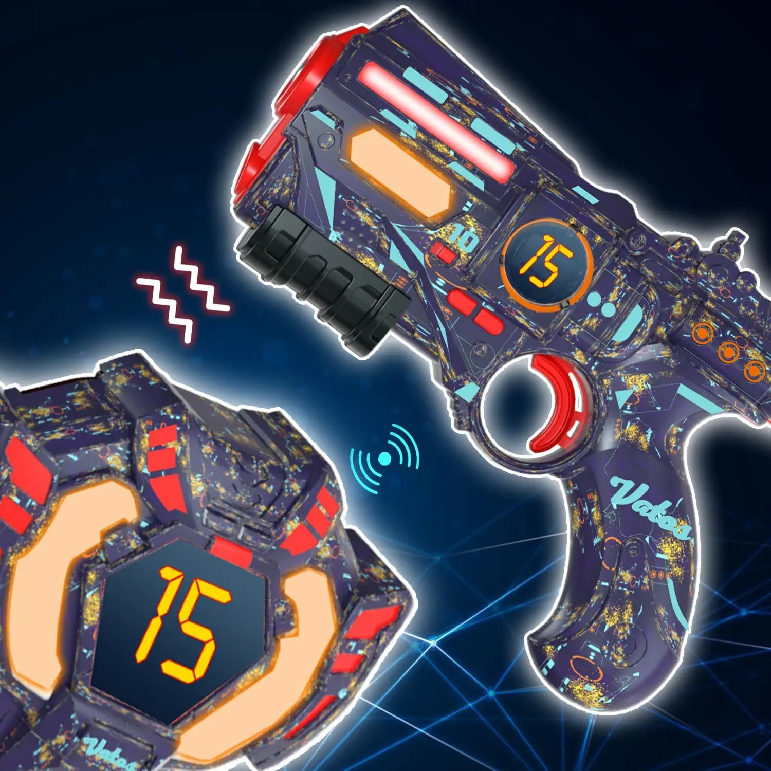 VATOS 4-Player Rechargeable Laser Tag Set - Infrared Guns & Vests w/ Data Sync - Image 5