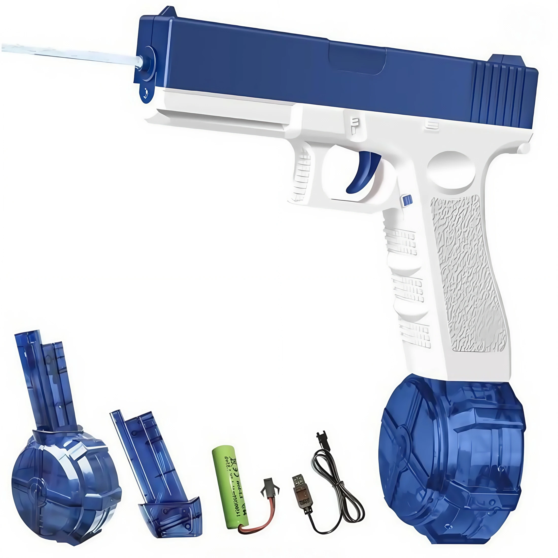Blue Electric Water Guns - High-Pressure Auto Spray Blaster for Pool & Beach
