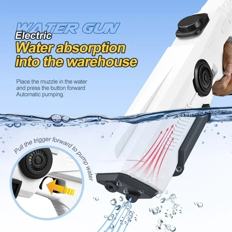 Electric Automatic Water Storage Gun - Portable Summer Spray Blaster - Image 2