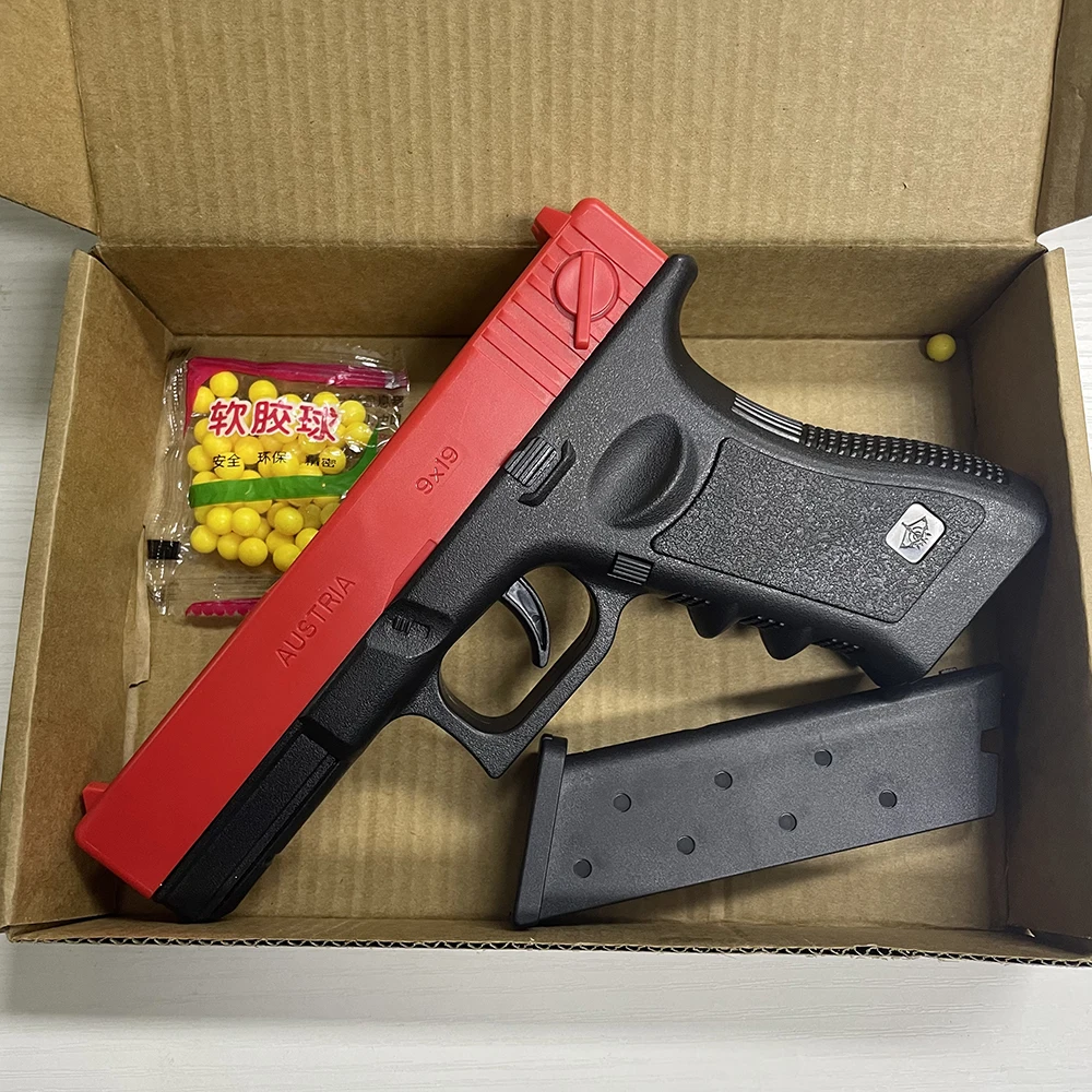 G17 Soft Bullet Airsoft Pistol - Manual Glock Toy Gun with Laser - Image 2