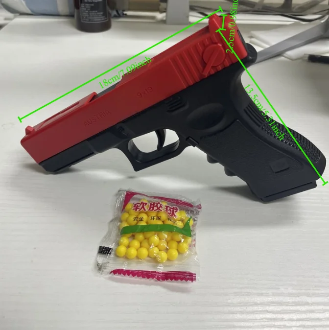 G17 Soft Bullet Airsoft Pistol - Manual Glock Toy Gun with Laser - Image 6