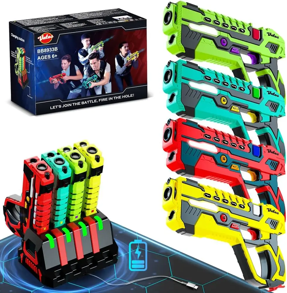 VATOS Infrared Laser Tag Guns Set - Electric Battle Pistols for Kids