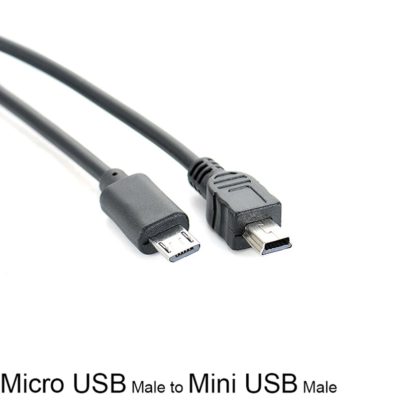 Micro USB Male To Mini USB Male Data Adapter Converter Cable Cord