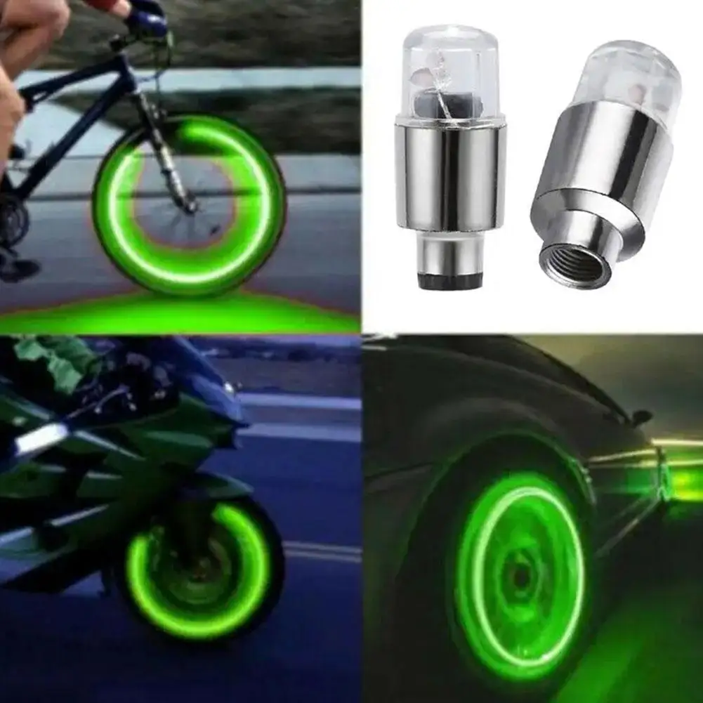 2pcs Luminous Tire Valve Cover Universal Led Waterproof Light - Image 6