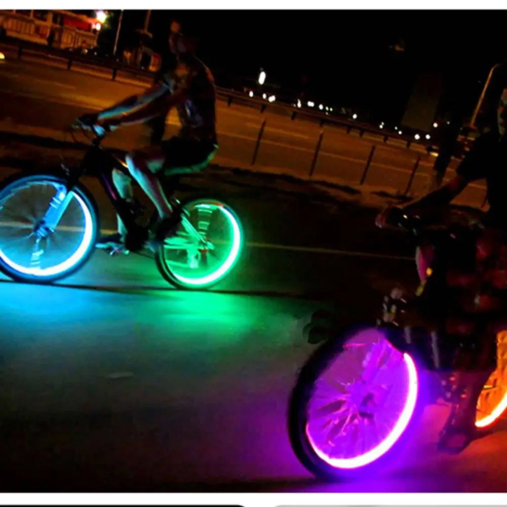2pcs Luminous Tire Valve Cover Universal Led Waterproof Light - Image 2