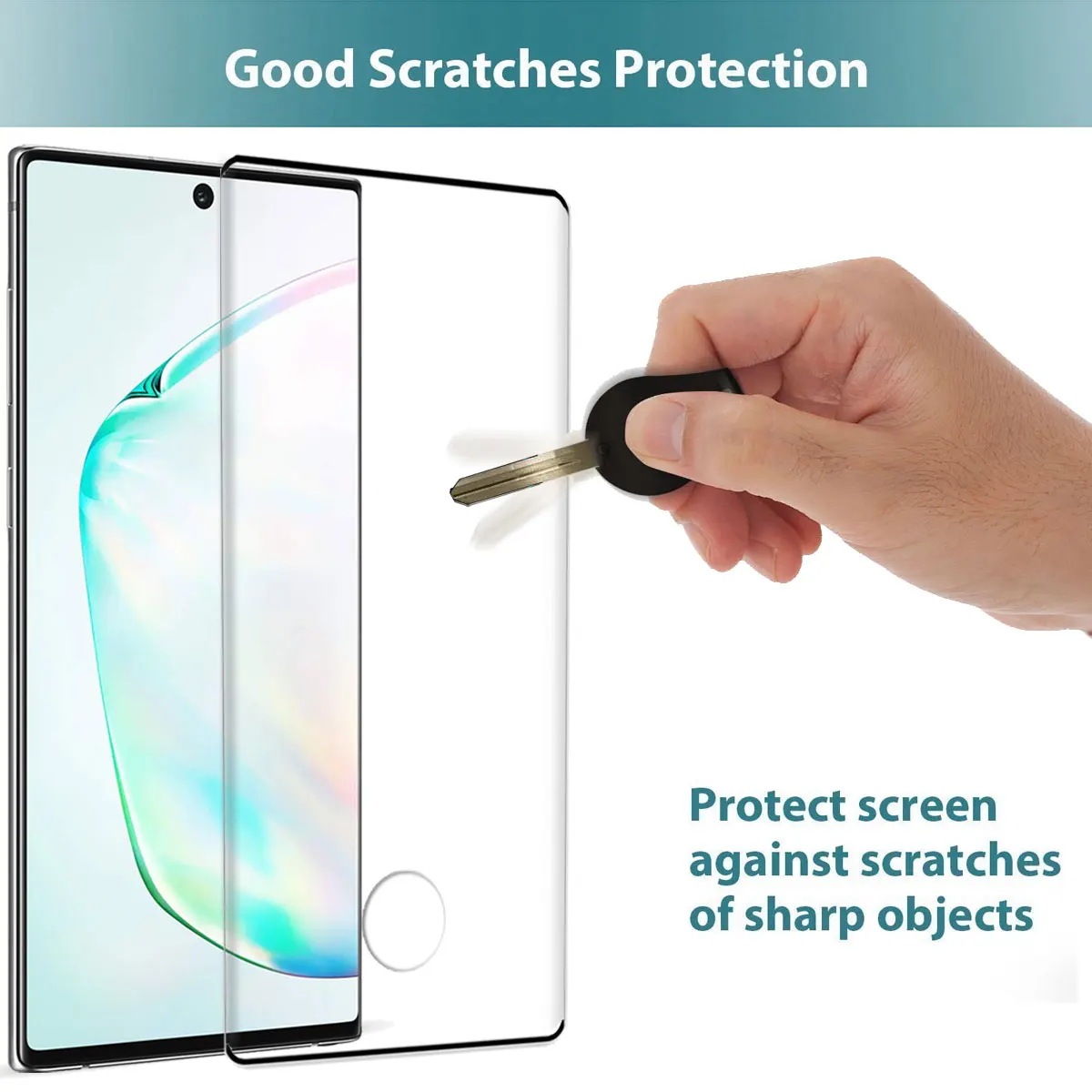 For Samsung Galaxy Note 10/Note10+/Note 10 Plus 5G Case Friendly Full Coverage Clear Tempered Glass Screen Protectors 2-Pack - Image 6