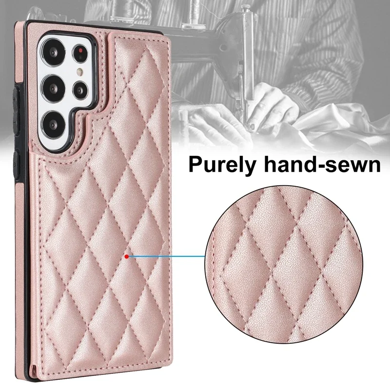Wallet Small Fragrance Card Slot Flip Leather Case For Samsung Galaxy S25 Ultra S24 FE S23 S22 S21 S20 FE Note 20 10 Plus Cover - Image 5