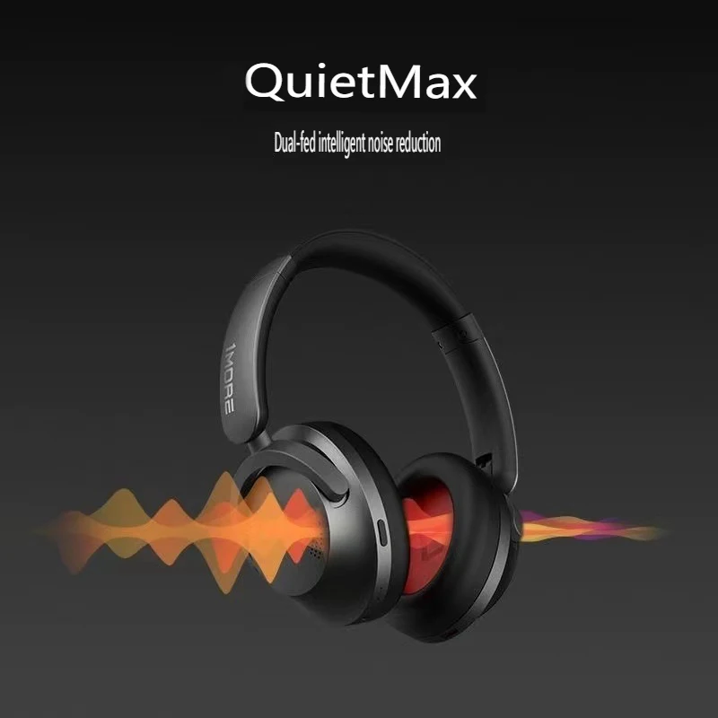 Wireless Bluetooth Active Noise Cancelling Headphones 1MORE Sonoflow HC905, Hi-Res LDAC 70H Battery, Connect 2 Devices, 5 Mic