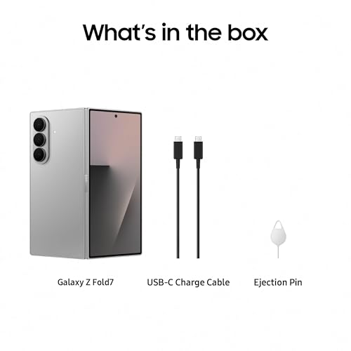 Samsung Galaxy Z Fold7 Cell Phone, 256GB AI Smartphone, Unlocked Android, AI Photo Edits, Large Screen, Long Battery Life, 2025, US 1 Yr Manufacturer Warranty, Silver Shadow - Image 4