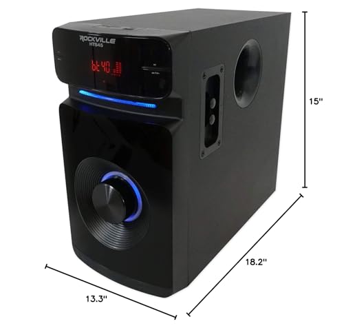 Rockville HTS45 800w 5.1 Channel Home Theater Audio System, Bluetooth Connectivity, USB/SD Playback, Wall-Mountable Speakers, for Home Entertainment - Image 2