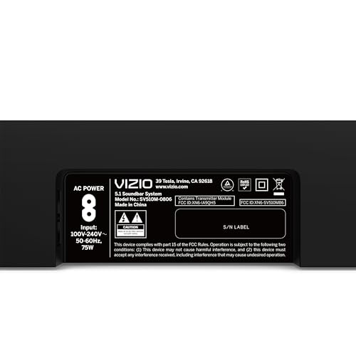 VIZIO 5.1 Soundbar SE, Wireless Subwoofer, Surround Sound w/Dolby Atmos & DTS:X, Bluetooth Speaker, QuickFit™ Compatible – SV510X-08 (New, 2024 Model) - Image 4