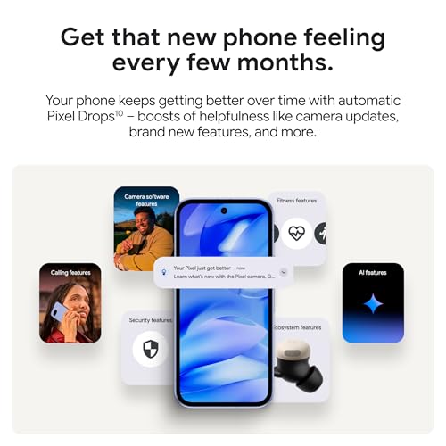 Google Pixel 9a with Gemini - Unlocked Android Smartphone with Incredible Camera and AI Photo Editing, All-Day Battery, and Powerful Security - Porcelain - 128 GB - Image 5
