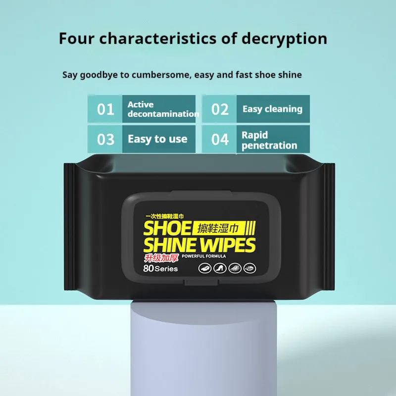 Portable Outdoor Shoe Cleaner Wipes Powerful Disposable Sneaker Cleaning Cloths for White Shoes Sneakers Cleaning Kit - Image 4