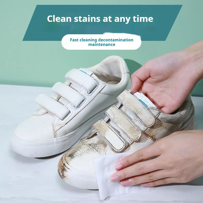Portable Outdoor Shoe Cleaner Wipes Powerful Disposable Sneaker Cleaning Cloths for White Shoes Sneakers Cleaning Kit - Image 3