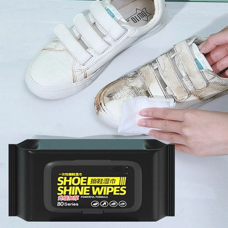 Portable Outdoor Shoe Cleaner Wipes Powerful Disposable Sneaker Cleaning Cloths for White Shoes Sneakers Cleaning Kit - Image 2