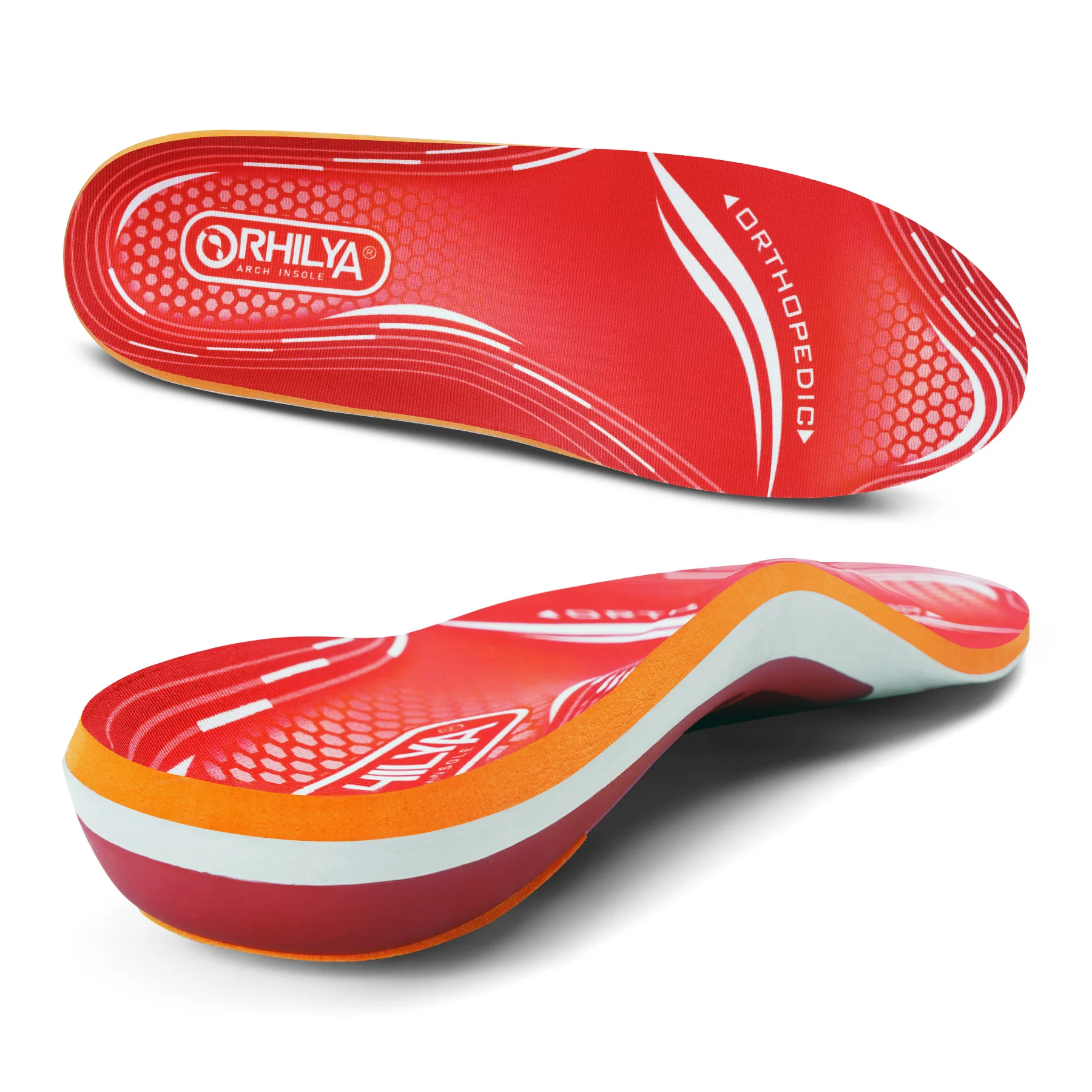 220lbs+ Plantar Fasciitis Orthopedic Sport Insole High Arch Support Men Women Sole, Flat Feet Pain Relief Orthotic Shoe Insert