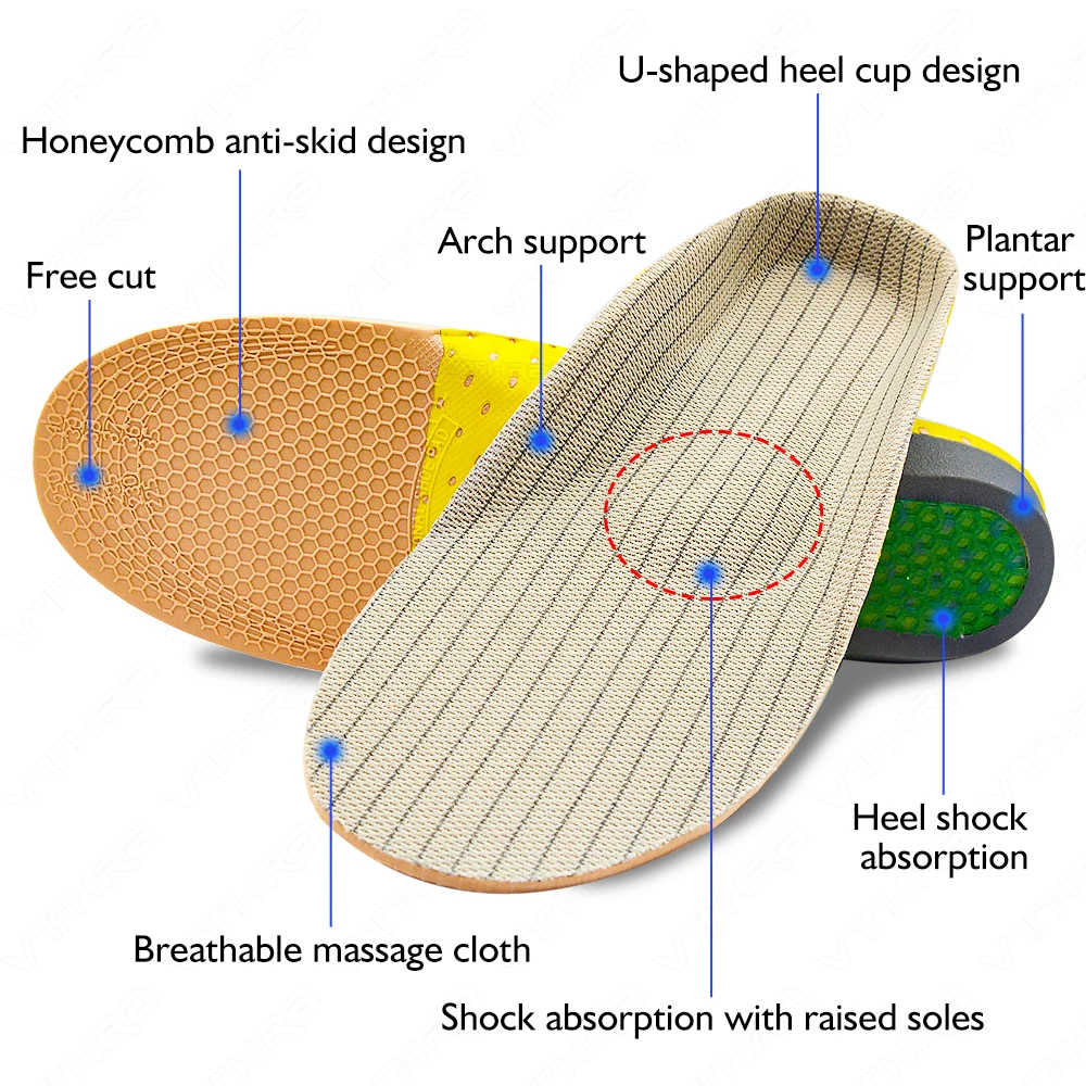 Krolik Orthotic Gel Insoles For Sneaker Orthopedic Flat Foot Cushion Insert Arch Support Pad Foot Pain-relieving Man Women - Image 2