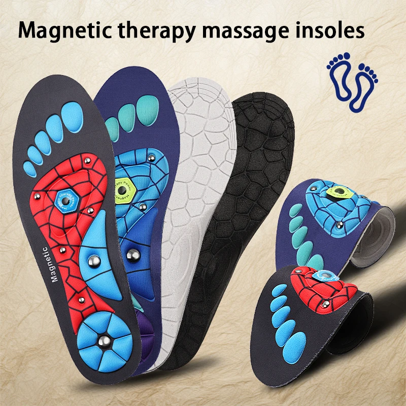 Magnetic Therapy Massage Insoles Men Foot Acupoint Massage Insoles Arch Support Orthopedic insole Comfort Shoe Pads 1Pair/2Pair - Image 2