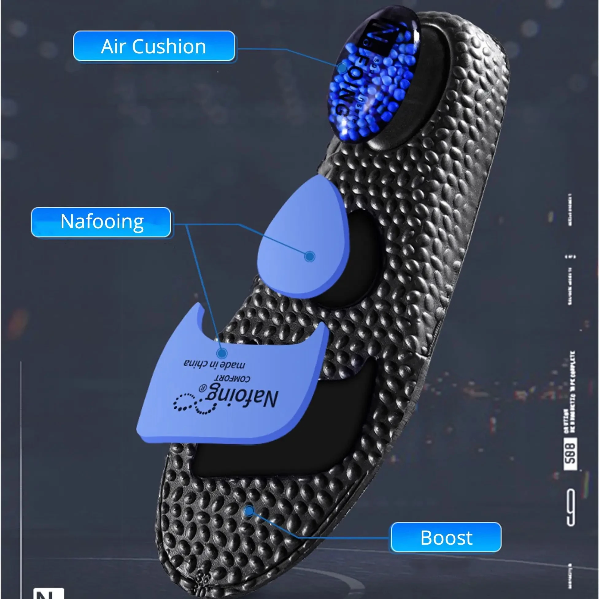 Upgraded Sports Shock Absorption Insoles High Elastic Running Sneaker Pads Rebound Deodorant Comfortable Feet Cushion - Image 2