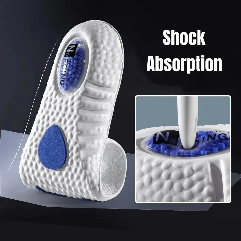 Upgraded Sports Shock Absorption Insoles High Elastic Running Sneaker Pads Rebound Deodorant Comfortable Feet Cushion - Image 3