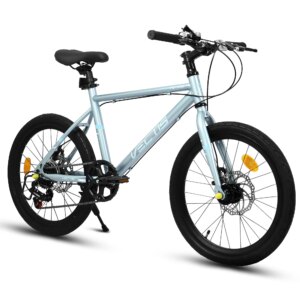 20 Inch Kids Bike for Boys Girls, 7-Speed Children Road Bike with Steel Frame and Dual Disc Brakes for Ages 6-12 Years Old